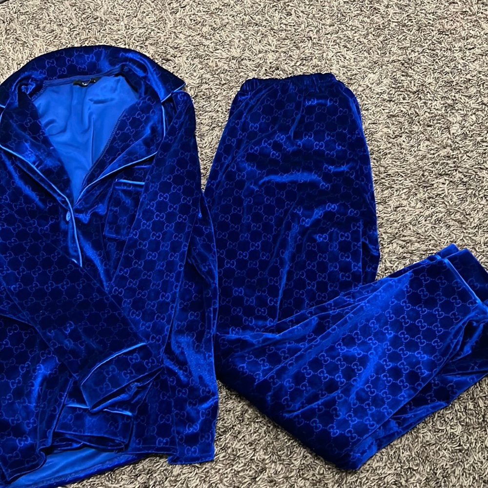 Gucci Blue pajama set COPY